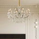 French Chandelier Bedroom Chrome Color Dining Room Cream Style Silver Villa Mid-Century Retro American Living Room Crystal Chandelier