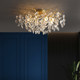 Postmodern Crystal Lamp, Light Luxury Living Room, Master Bedroom, French-Style Model Room, European-Style Dining Room, Bedroom, Country-Style American Ceiling Lamp