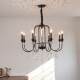 French Crystal Lamp Living Room Main Light Black Dining Room Lighting Staircase Simple Country American Retro Master Bedroom Chandelier