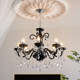 French Retro Crystal Lamp, Black, South Asian Style, Antique Style, Main Light for Dining Room and Bedroom, Light Luxury, High-End Living Room Chandelier