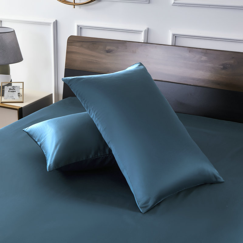 100 pure coloured long suede cotton pillowcase headgear pair with full cotton single pillowcase pillow inner sleeve 48X74cm