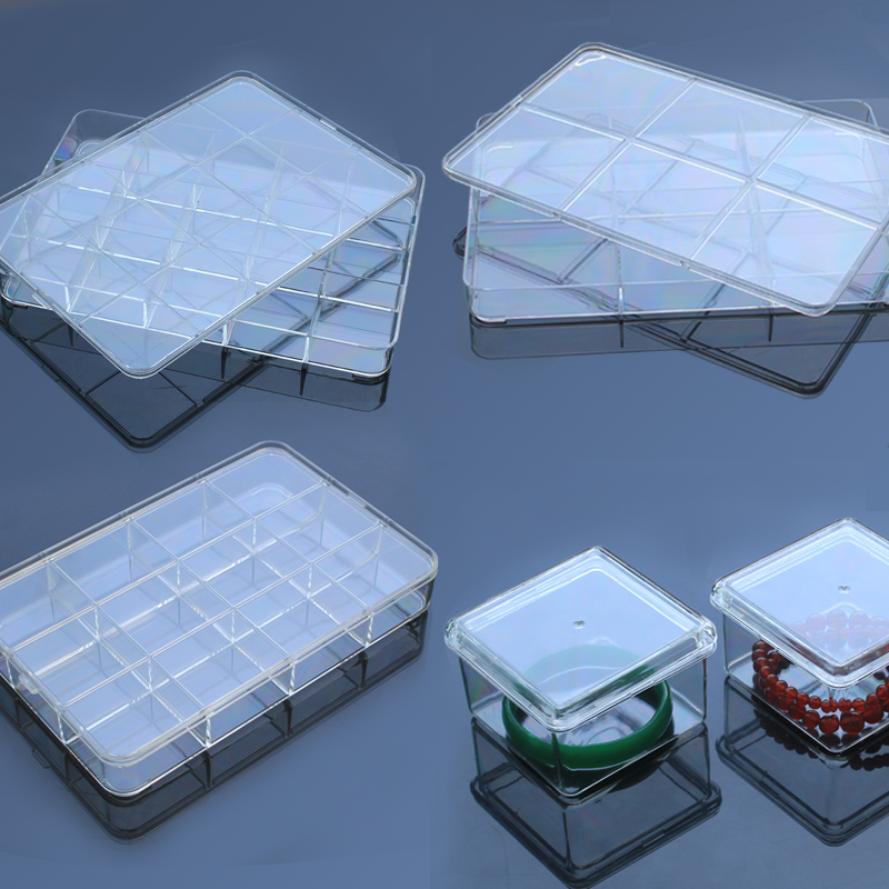Transparent high-grade acrylic partition plate Jewelry loose beads loose parts storage box finishing tray Transparent storage plate