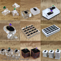 High-level three-piece transparent ring base high-end ring display base ring display props