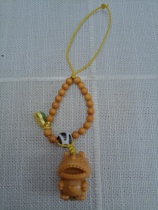 Hand-playing cute little dinosaur with pure texture beaded gold rope small bell exquisite jewelry and small gift