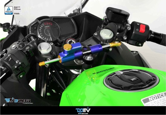 DMV Kawasaki Ninja Ninja Ninja 400 modified HYPERPRO SEA THRONG TITANIUM RULER DAMPER ANTI-THROW HEAD BASE