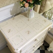 Pastoral pvc bedside cabinet cover disposable tea table mat table TV cabinet table shoe cabinet Cabinet Cabinet cover ll
