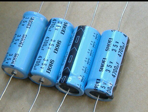 Japan SHOEI 4700UF 35V axial fever electrolytic capacitor