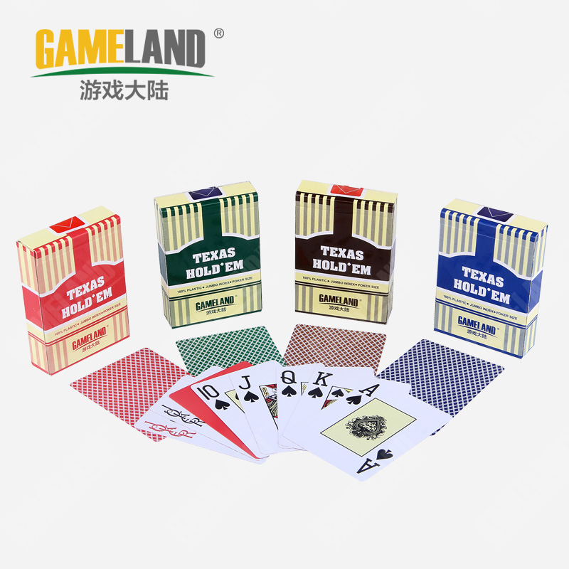 Gaming Continental Texas Playing Cards Big Character Small Character Plastic PVC Waterproof Frosted Chess room Special Debashing