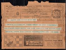 Italian Telegraph Swallow Commercial Bank Rome View Hotel Radio Shooting Training Patent Refrigerator