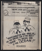 British aerial photo letter. Members of the 16th Engineer Naval Construction Battalion during World War II. Military personnel.