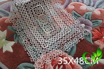 Foreign trade inventory handmade lace pure cotton thread shuttle embroidery woven lace plate pad placemat decorative cover towel European style