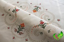 White cotton handmade cross-stitch flower hand-embroidered tablecloth tablecloth TV cover towel NAPKIN HANDKERCHIEF 130CM SQUARE