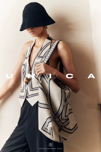 UNICA/Практическая и модная оригинальная холщовая сумка с тотемом пони_Тканая дизайнерская сумка из необработанного льна с принтом