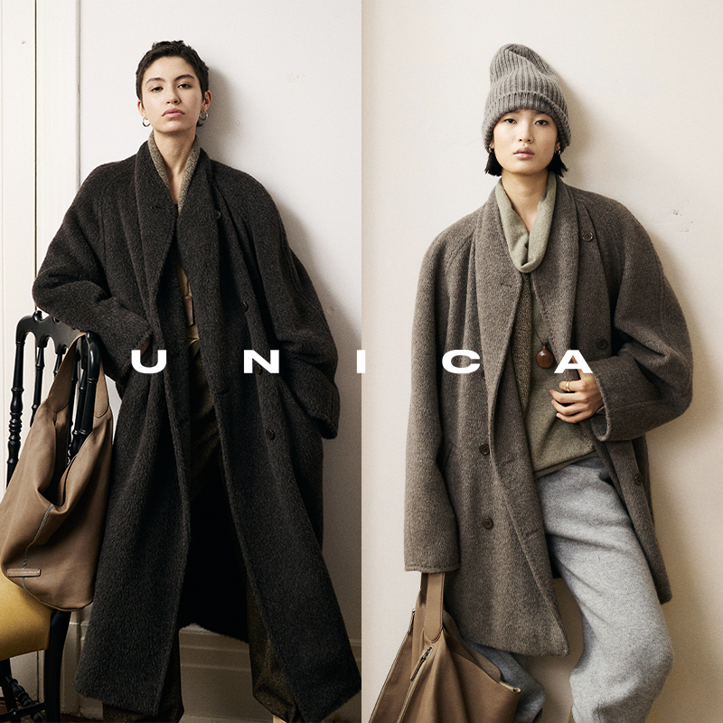 Unica/60S Vtg001_Imported from Italy_Suli Alpaca Edition Vintage Swing Collar Wool Coat