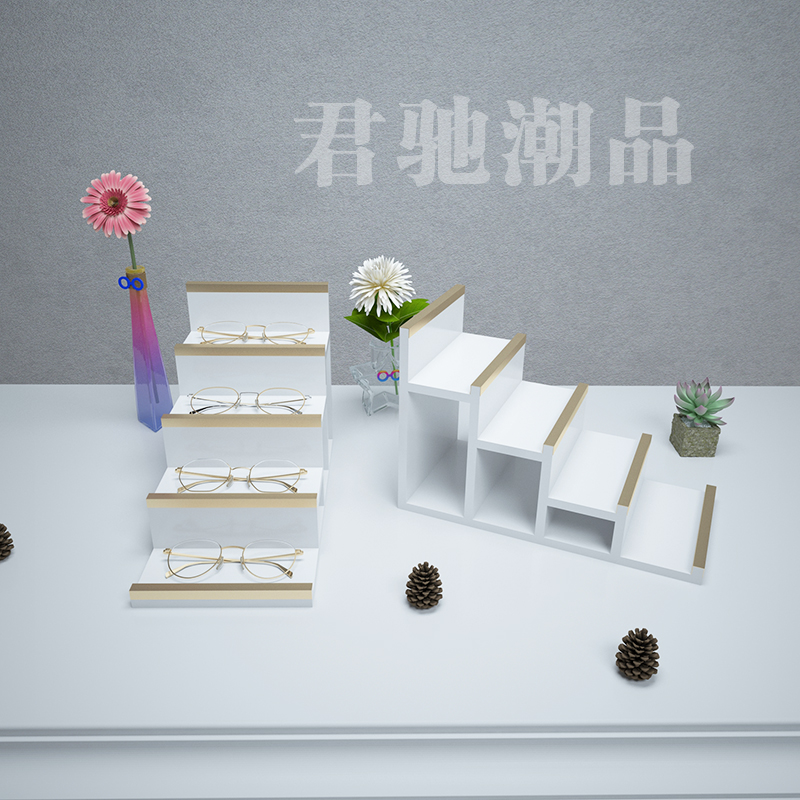 Jun Chi Tide Glasses Store Displays Display Items Glasses Shop Windows Display Glasses Show Rack Subladder Props