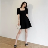 Летнее приталенное платье, корсет, юбка, рукава фонарики, французский стиль, квадратный вырез