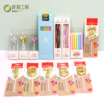 Food Guest Tools Birthday Candles Cake Decoration Nets Red Creativity Small Bear Candles Digital Colorful Flame Candles