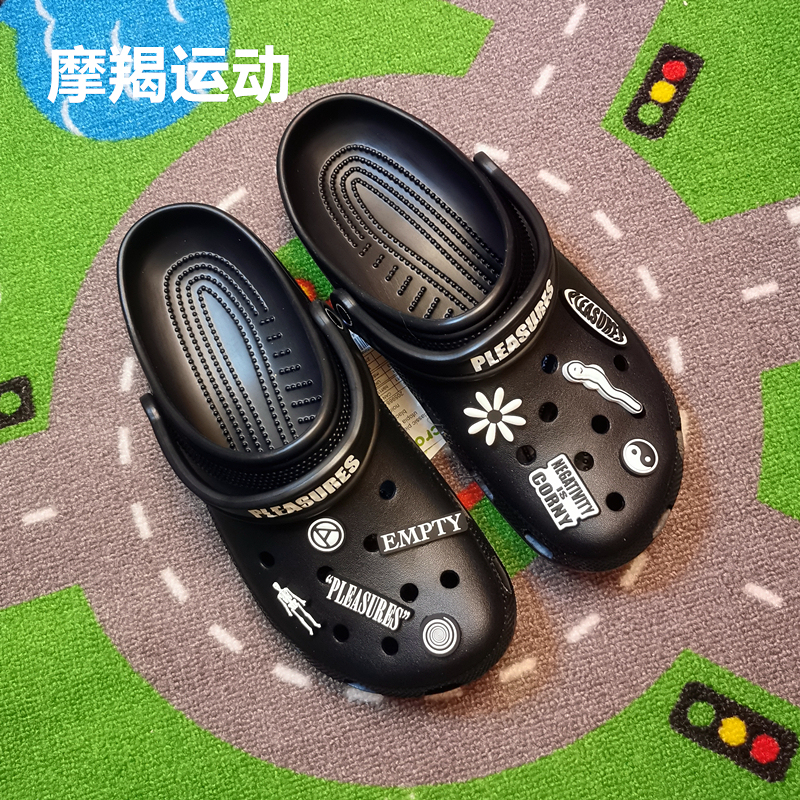 Crocs X Pleasures Collaboration Clogs, Unisex Beach Shoes, Closed-Toe Slippers, Sandals Crocs X Pleasures Collaboration Clogs, Unisex Beach Shoes, Closed-Toe Slippers, Sandals
