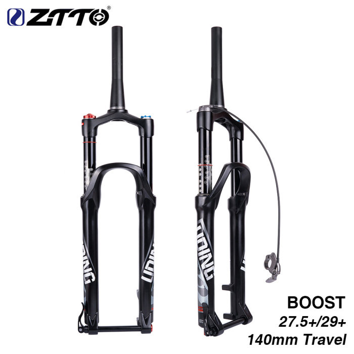 UDING front fork 27 5 inch 29 inch air pressure front fork 140MM stroke BOOST mountain bike line control shoulder control cone tube