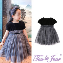 Toullejour girl dress thousands of birds glitter silver mesh yarn Goose Down Princess Dresses Dress Birthday Dress