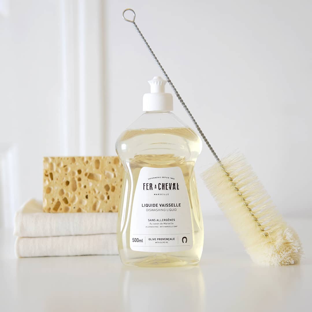 France FER A CHEVAL concentrated dish soap Natural concentrate Marseille soap vegetable AND fruit net dish soap plant protection