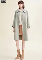 New oil fruit green double-sided cashmere pattern small piano plate coat coat pattern