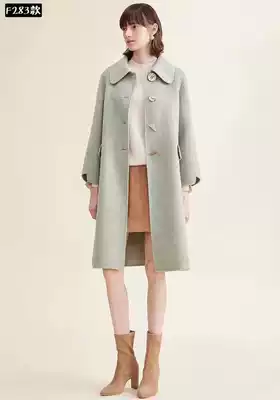 New oily fruit green double-sided cashmere pattern Xiaoqin plate coat coat pattern