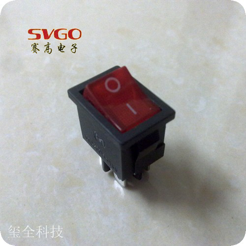 Boat-shaped switch KCD1-104N 4 foot two gear with lamp power switch KCD1-104N