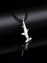 Hammerhead Shark Sterling Silver Pendant Diver Sea Creature Charms Jewelry Necklace Shark Pendant Hammerhead Shark