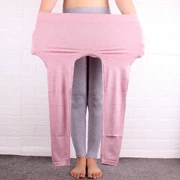 Thêm phân bón để tăng quần mùa thu nữ quần legging size lớn chất béo MM eo cao co giãn modal 200 kg mặc