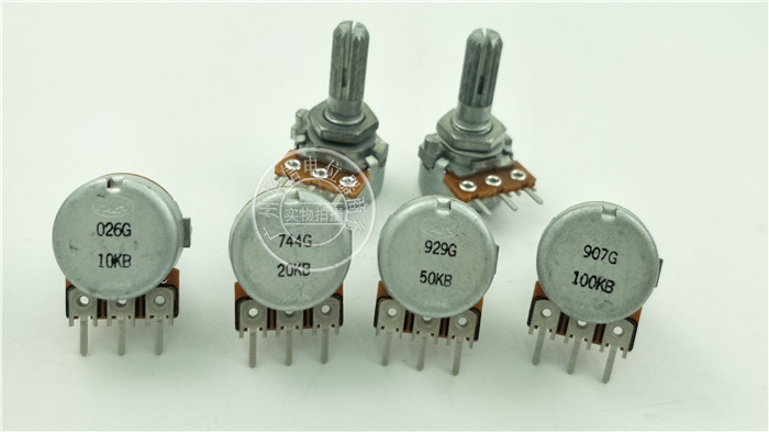 Spot original Japanese ALPS RK163 Single Potentiometer B10K B20KB50K B100K handle 20MM flower