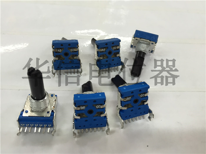R1413G 7 feet horizontal double potentiometer A50K B50K B100K SHAFT with thread length 20MMF
