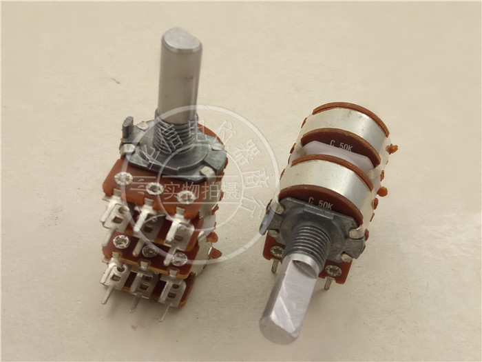 Type 148 quad potentiometer C50K C50KX4 HANDLE length 20MMF with step 41 points