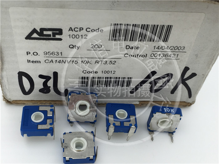Original spot Spanish ACP CA14NV15 10K RT3 52 square type adjustable potentiometer 10K D hole