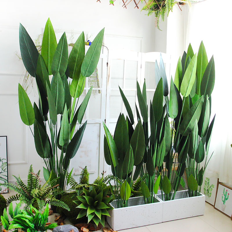 ins simulation canna living room floor-to-ceiling landscaping large-scale green plants Nordic wind bird of paradise fake plant decoration ornaments