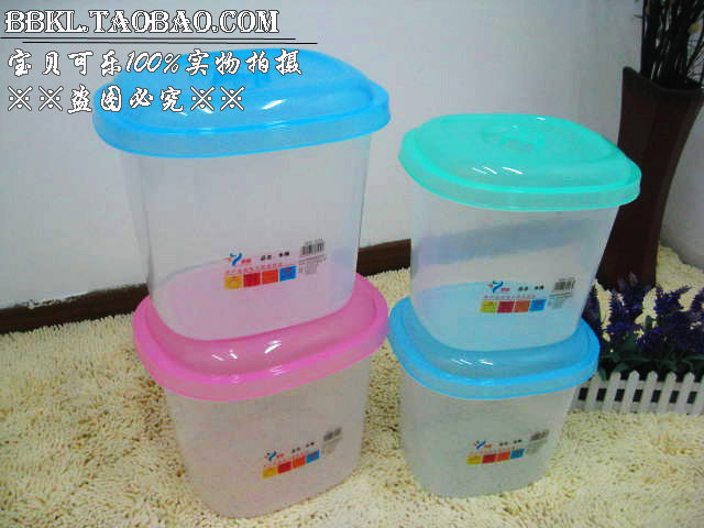 Environmentally friendly plastic transparent large rice bucket rice box 15KG storage bucket rice storage bucket with measuring cup 550g
