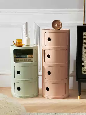 Nordic plastic bedside table minimalist ins Mini Modern storage cabinet bedroom mini cabinet multifunctional white side cabinet