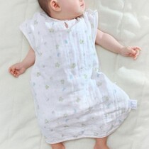 Bag express new extended 6-layer gauze super soft cotton baby vest sleeping bag