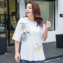 [Giải phóng mặt bằng 60 nhân dân tệ] Trang phục mùa hè 2018 của phụ nữ XL Áo thêu thêu tinh tế Áo thun dệt kim M1823294 mẫu áo gile nữ ngắn