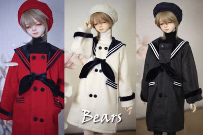 taobao agent ◆ Bears ◆ BJD baby clothing A400 naval collar coat paintings 3 colors 1/4 & 1/3 & uncle
