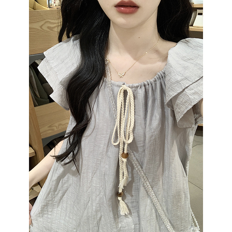 Maternity Dress 2026 Summer New Style Ruffled Slimming Elegant Mid-Length Drapey Loose Maternity Long Dress Maternity Dress 2026 Summer New Style Ruffled Slimming Elegant Mid-Length Drapey Loose Maternity Long Dress