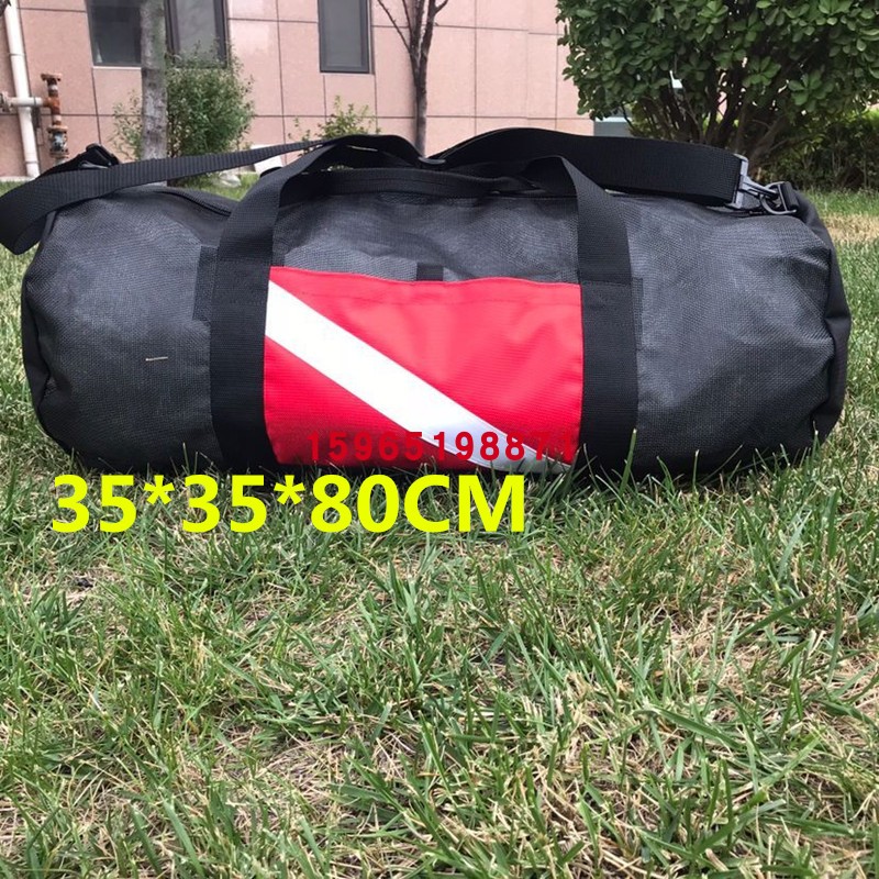 Diving equipment bag diving flag scuba diving mesh bag BCD back fly fins equipment storage mesh bag can be carried on the shoulder