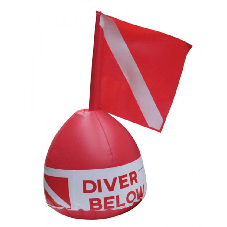 PVC diving buoy Mouth blow inflatable buoy float Surface signal diving special elephant pull diving float