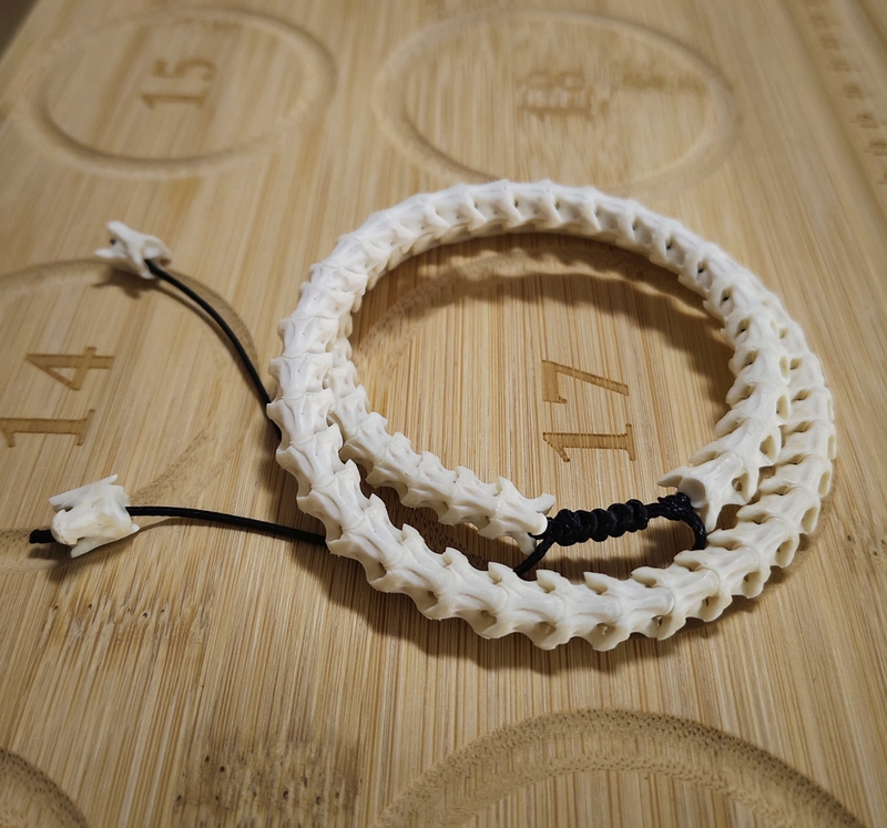 Real Snake Bone Bracelet, Natural Cultural Jewelry, Multi-Circle Fashion High-Density Accessory, Couple's Buddhist Beads, Birthday Gift, Handmade