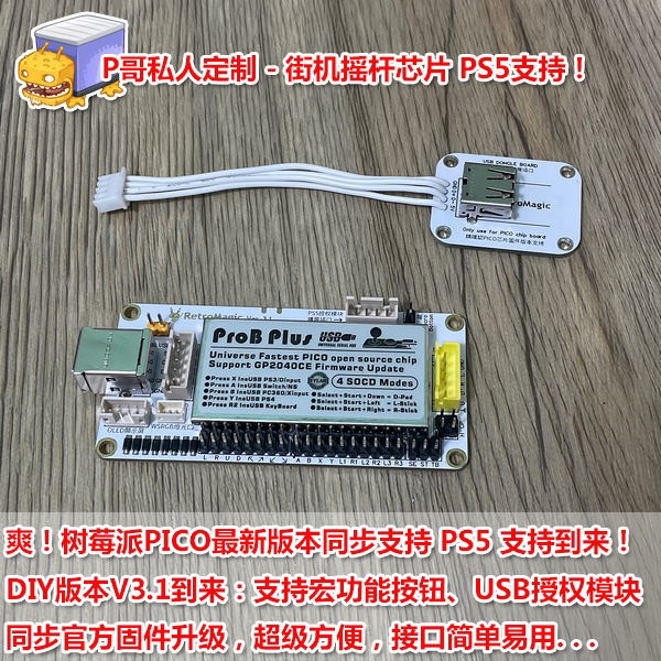 P Brother - Raspberry Pi Pico Ps5 Special Edition Pc Switch Ps3 Ps4 Ps5 Joystick Chip Macro Support