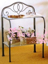 yctg019 European wrought iron bedside table simple modern storage rack telephone table bedside storage bookshelf lamp rack