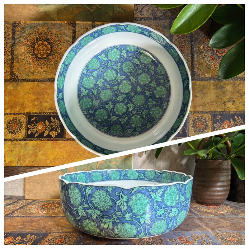 406 # Japanese Kusama Kiln Color-Painted Dyed Blue-Patterned Square Plate, Square Dish, Round Bowl 406 # Japanese Kusama Kiln Color-Painted Dyed Blue-Patterned Square Plate, Square Dish, Round Bowl