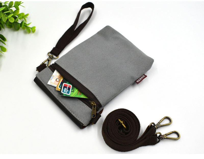 Túi nữ dọc Messenger túi nữ vai mini túi vải điện thoại di động túi vải hoang dã treo cổ túi điện thoại di động balo da nữ