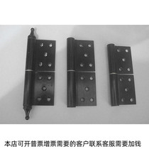 Black aluminum hinge flag hinge crown head flat head 5 inches 4 5 inches bathroom door hinge aluminum alloy