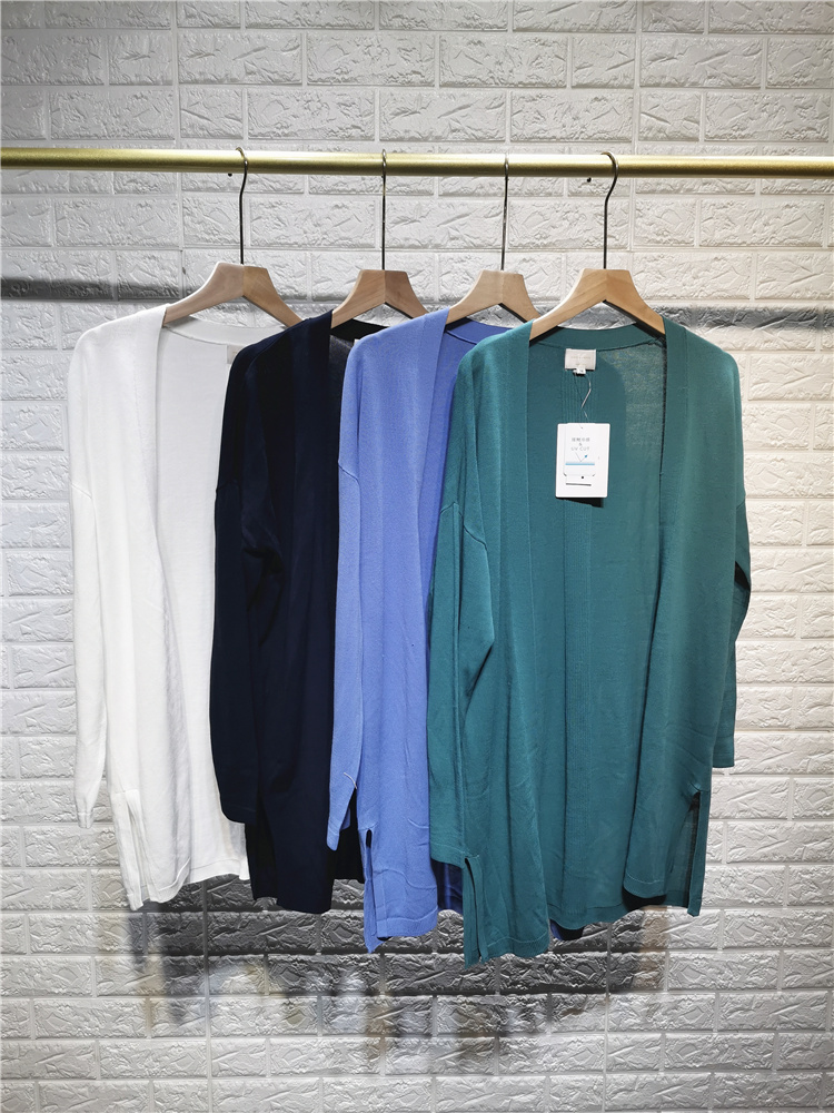 RMB1065  Single Cut Mark Women's Dress 4 Color Back Vertical Striped Stitch Sweatshirt radiation-resistant